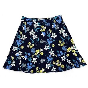 Draper James Skirt Floral Nassau Navy Size 4 Resort Preppy‎ Flare